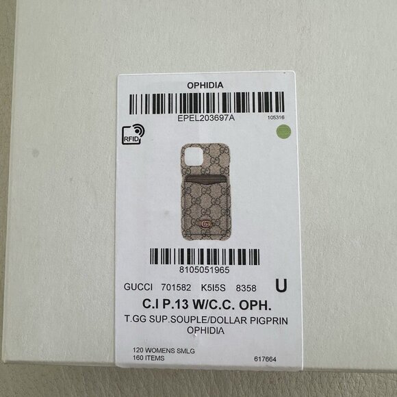 NEW GUCCI GG Supreme iPhone 13 Pro 701583 Cell phone case Brown - Picture 8 of 8